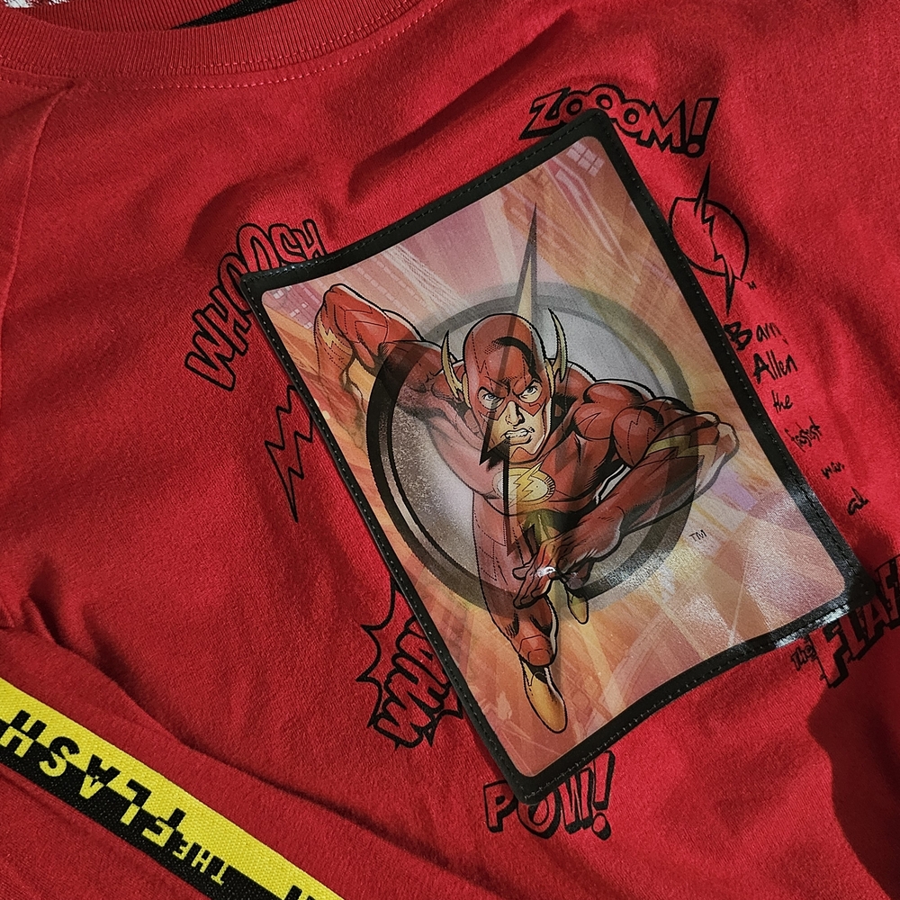 DC Flash Red Cotton Blend Tee